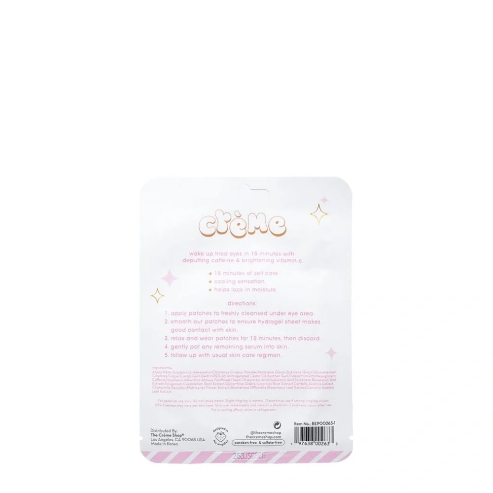💕NWT Crème Beary Bright Depuffing Hydrogel Under Eye Patch. 3 pack.